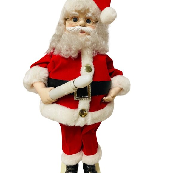 Animated Santa Claus Light-Up Christmas Decoration 20" Continuous Animation No B - Picture 10 of 14